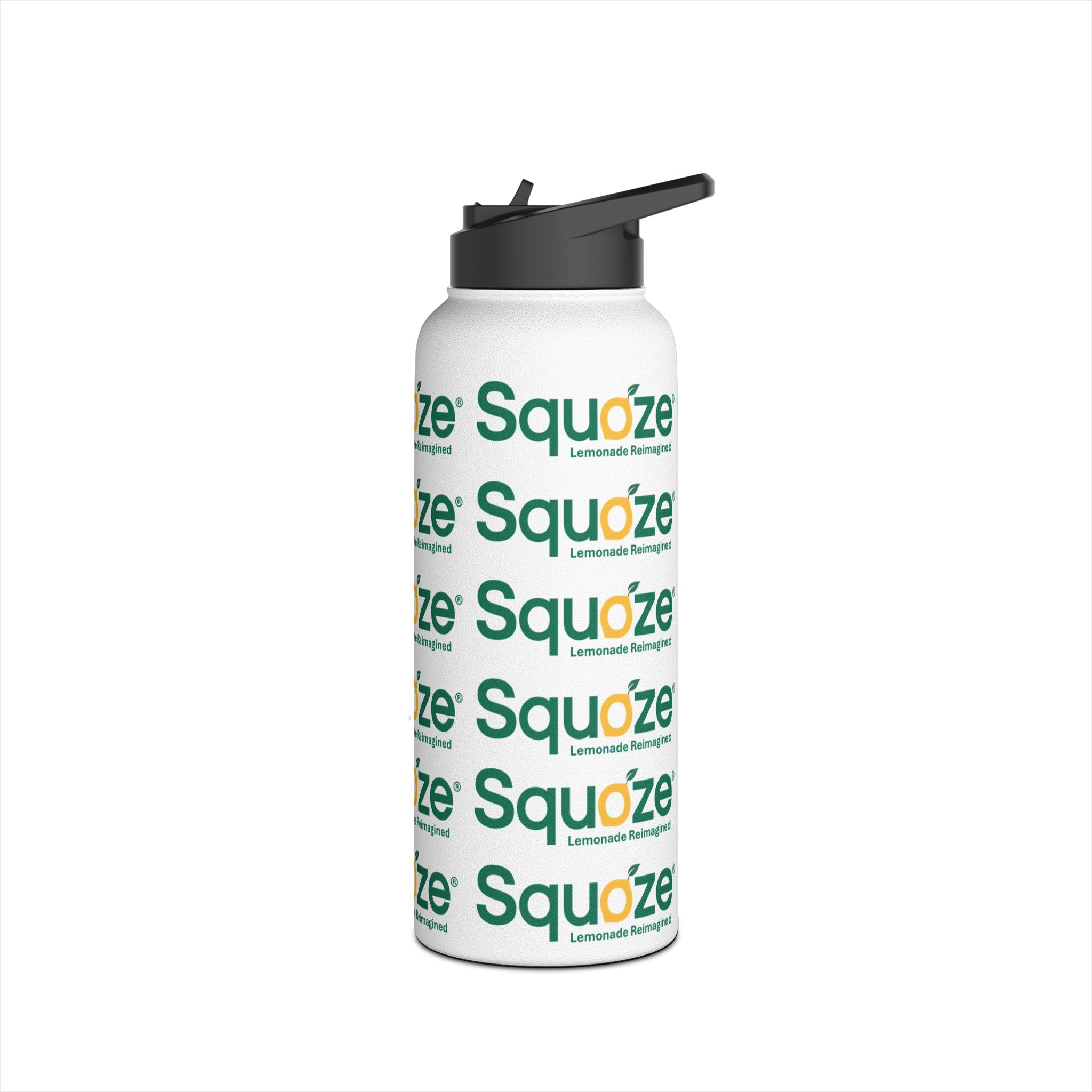 Stainless Steel SQUOZE Water Bottle, Standard Lid
