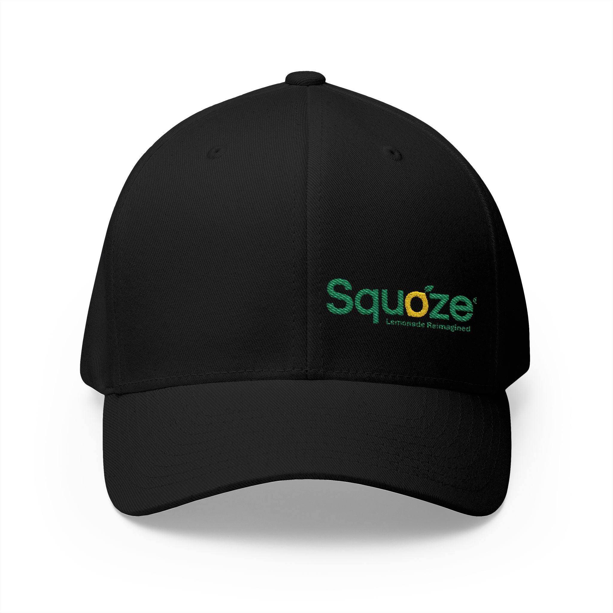 SQUOZE Embroidered Closed-Back Structured Cap