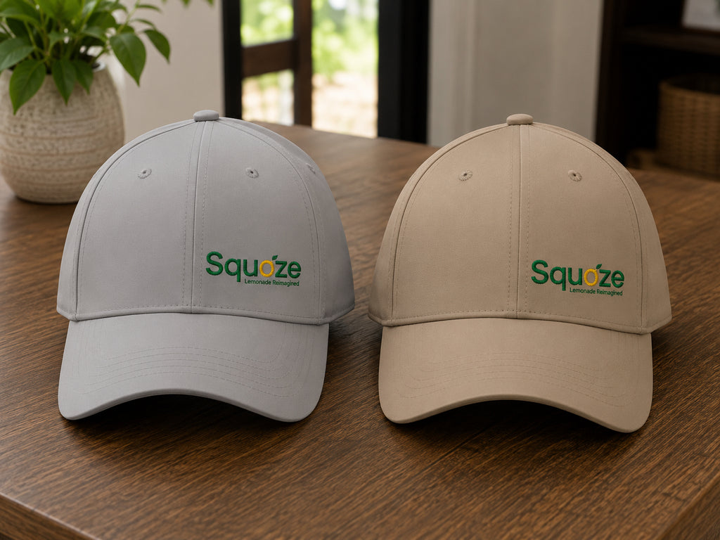 SQUOZE Embroidered Closed-Back Structured Cap