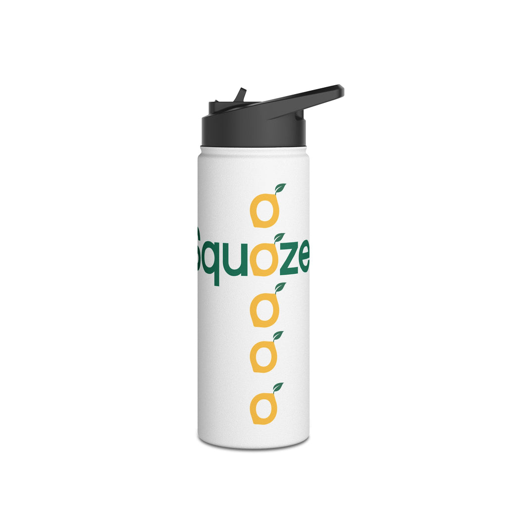 Stainless Steel SQUOZE Water Bottle, Standard Lid